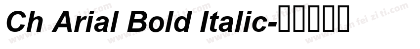 Ch Arial Bold Italic字体转换